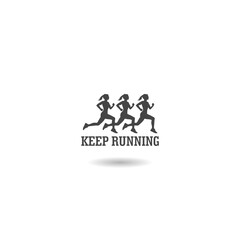 Poster - Keep running logo icon with shadow