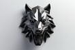 © Deivison - Wolf face illustration, white background. Generative AI