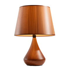 Wall Mural - mid century modern wood table lamp isolated on a transparent background