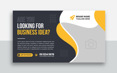 Canvas Print - Business youtube thumbnail and web banner template