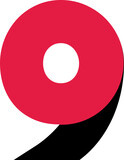 Fototapeta Psy - Number 9 Logo