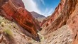 Midday Marvel: A Photograph Capturing the Dazzling Colors of a Canyon Landscape