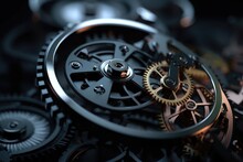 Watch Gears Concept. AI Generated