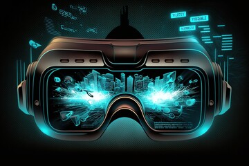 Futuristic VR Glasses, Generative AI