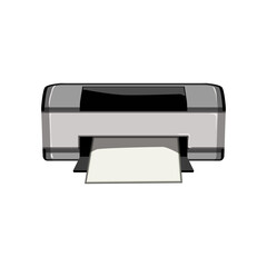 Poster - scanner photo printer cartoon vector illustration