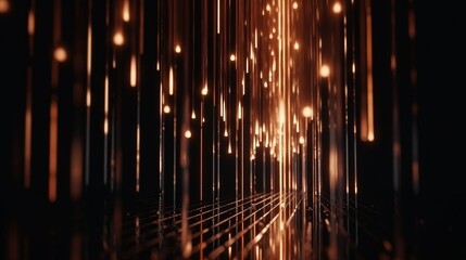 Aufkleber - Vertical lights abstract wallpaper background. Abstract wallpaper background in technology theme. Generative AI