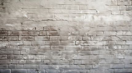 Canvas Print - Light gray bricks wall background. Dirty and old texture.