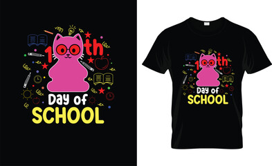 Wall Mural - 100 day of school t shirt design and  new design t-shirt