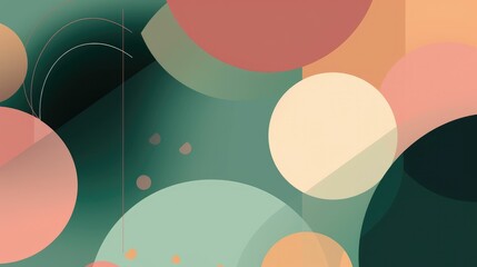 contemporary minimalist wallpaper with abstract shapes
