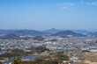 Landscape of sanuki city , view for Mt. goken from monnyu park , kagawa, shikoku, japan 