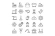 © bolakaretstudio - Manufacturing icons set. Factory industry vector illustration.