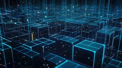 Wall Mural - futuristic technological background3d rendering,3d rendering of abstract technology concept. futuris