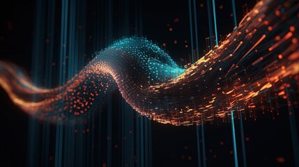 Futuristic technological background3D rendering,3D rendering of abstract technology concept. Futuristic cyberspace background,Abstract 3d rendering of data processing. Futuristic technol.Generative Ai
