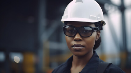 Empowered worker in industry with vision of the future