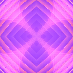 Wall Mural - Abstract x-shaped digital illustration with a fancy pink gradient. Modern background. 3d rendering