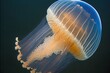 majestic jellyfish gracefully swimming in the ocean. Generative AI