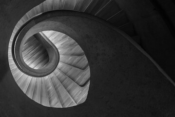 Poster - Modern spiral staircase. Contemporary architecture abstract background