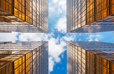 Poster - Exterior of modern office building. Architecture abstract background