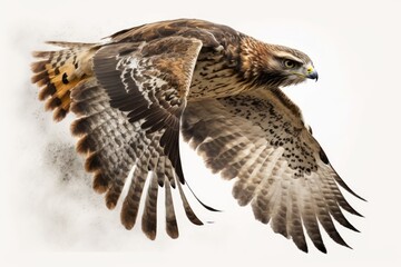 Poster - majestic bird of prey soaring through the sky. Generative AI