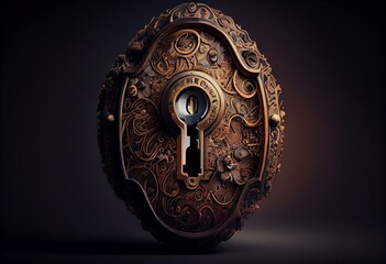Keyhole with secret. Generative AI