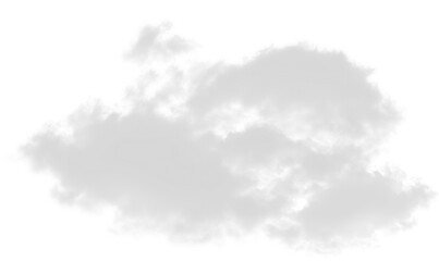 Poster - fluffy white cloud element on transparent background