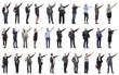 © ASDF - group of business people showing thumbs up isolated