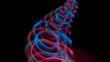 schallwellen all internet space animation welle tunnel kanal leitung strömung hintergrund beschaffenheit dunkel leuchten effekt video 3d neon