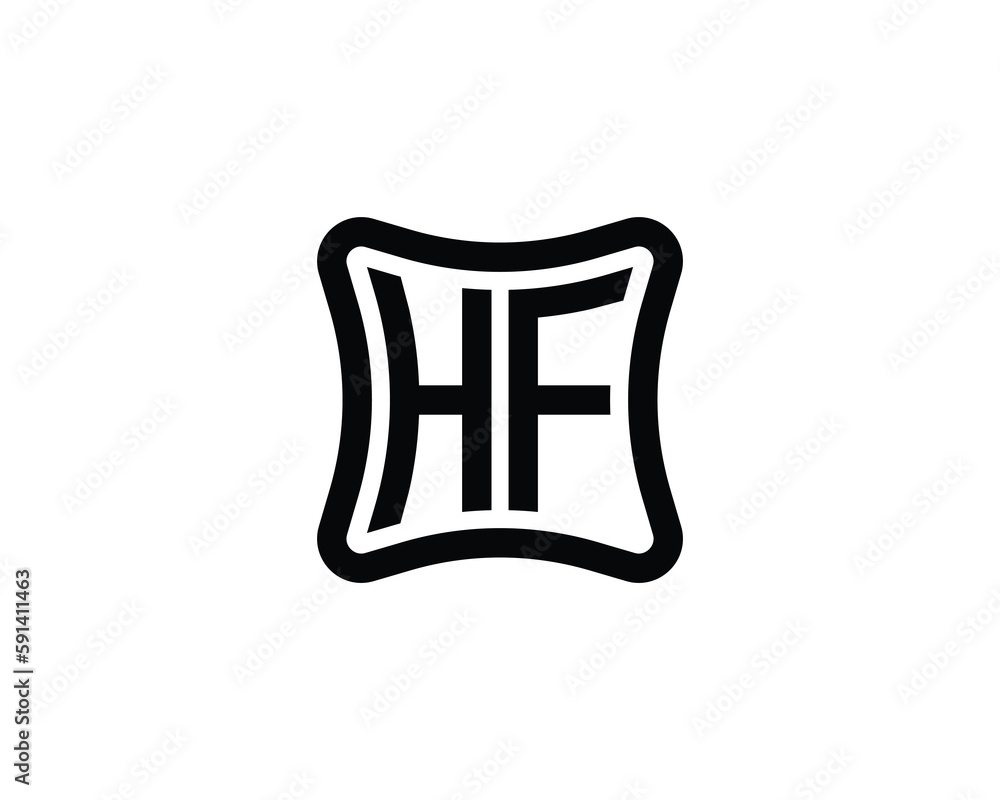 Hf Icon HF Logo design vector template Stock Vector | Adobe Stock