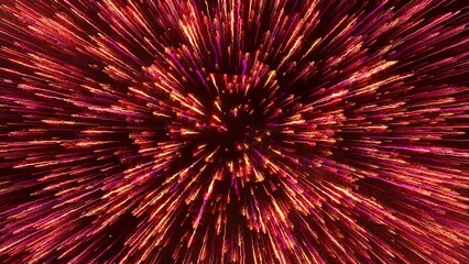 Wall Mural - colorful fireworks. aerial flyight inside festive fireworks. celestial beauty of the universe, speed