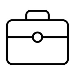 Wall Mural - briefcase icon. business bag icon. suitcase, portfolio symbol, linear style pictogram isolated on wh