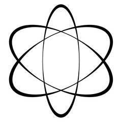 Circle Y2K element atom symbol icon