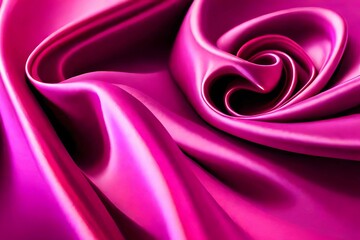Shiny  and silky smooth magenta silk fabric texture for design background