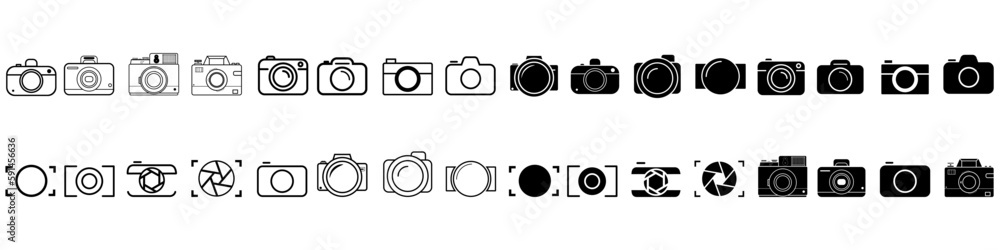 Camera View Simbole Foto camera icon vector set. photo illustration sign collection. focus ...