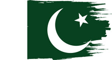 Brushstroke Flag Of PAKISTAN