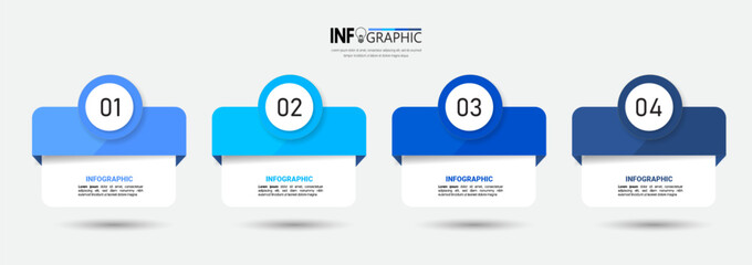 Fototapete - Presentation business infographic template vector.