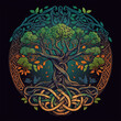 Celtic Tree of Life Generative AI illustration	
