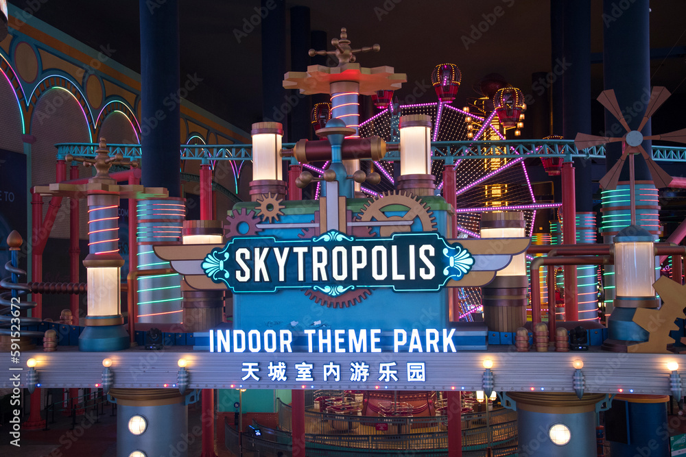 Skytropolis Map SkyTropolis Indoor Theme Park in Resorts World Genting Stock Photo ...
