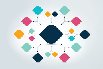 Wall Mural - flowchart diagram, scheme. infographic element.