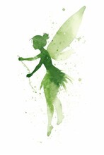 Fairy Flying With Pixie Dust. Generative AI.