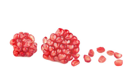 Wall Mural - Ripe pomegranate fruit isolated on a white background