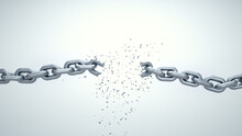 Chain broken. Freedom concept.