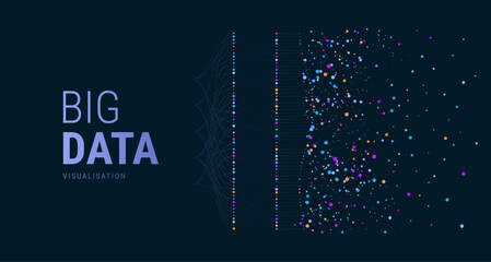 Wall Mural - big data visual information background. social network concept. connection vector background.