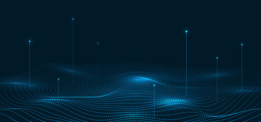 Wall Mural - big data visual information background. social network concept. connection vector background.