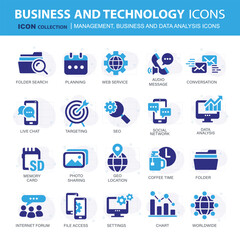 Wall Mural - business and marketing, programming, data management, internet connection, social network, computing