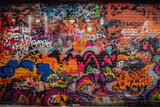 Fototapeta Paryż - graffiti on the wall created with Generative AI technology
