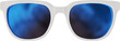 Close-up of white framed sunglasses
