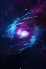 Wall Mural - planets, stars and galaxies in outer space showing the beauty of space exploration. generative ai