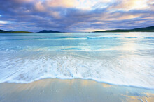Waves Breaking On Beach, Traigh Rosamal, Isle Of Harris, Outer Hebrides, Scotland