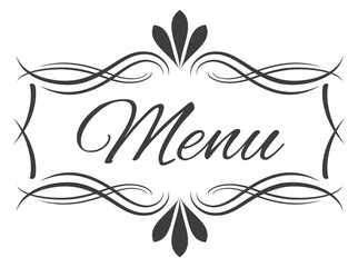 Poster - Elegant menu header. Decorative vintage classic element