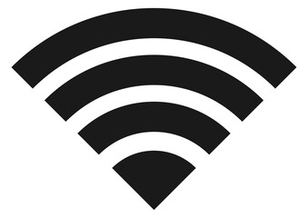 Poster - Wi-fi icon. Black wireless internet connection symbol